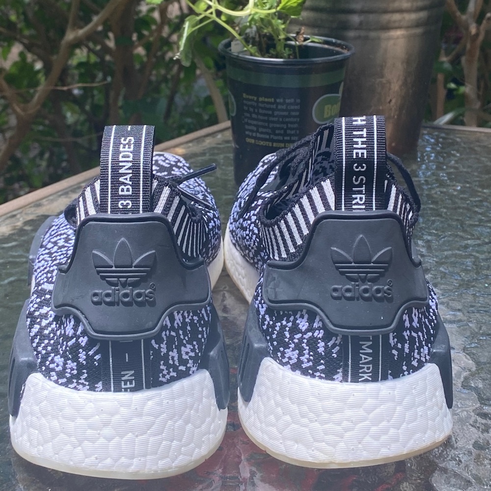 Adidas NMD_R1 Black & White Primeknit Sneakers - Picture 3 of 14